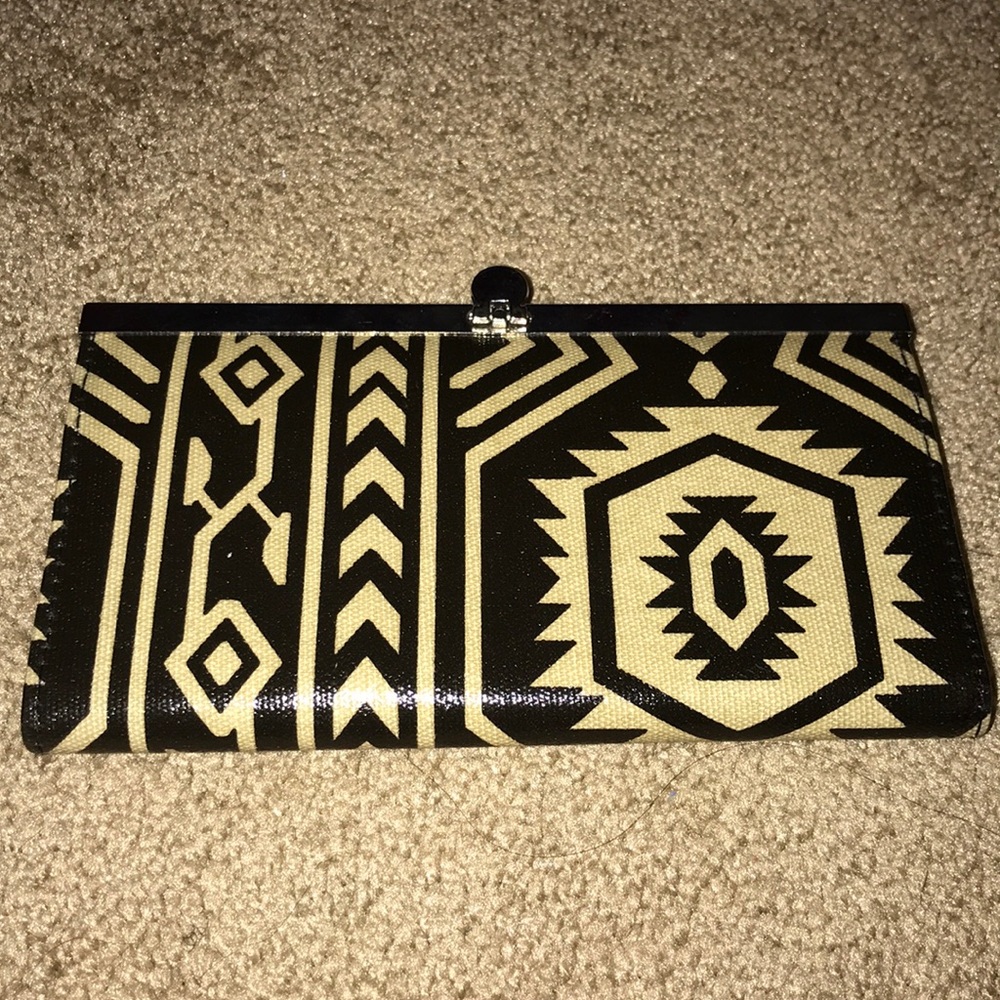 Tan and Black Aztec Wallet